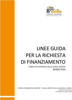 LINEE GUIDA PER LA RICHIESTA DI FINANZIAMENTO - BANDO 2023 FONDI OTTO PER MILLE DELLA CHIESA VALDESE