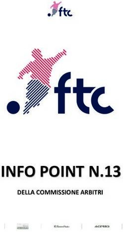 INFO POINT N.13 DELLA COMMISSIONE ARBITRIRI - Federazione ticinese di calcio