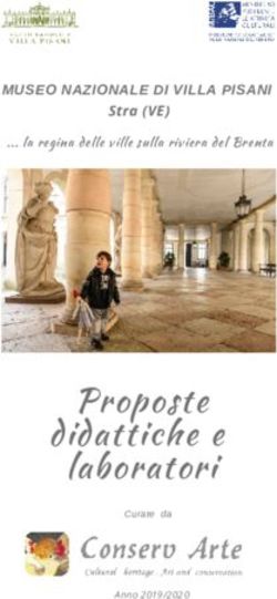 Proposte didattiche e laboratori - MUSEO NAZIONALE DI VILLA PISANI Stra (VE)