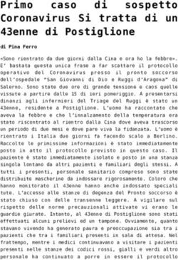 Primo caso di sospetto Coronavirus Si tratta di un 43enne di Postiglione