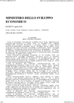 MINISTERO DELLO SVILUPPO ECONOMICO - DECRETO 7 agosto 2020