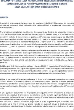 DOCUMENTO TECNICO SULLA RIMODULAZIONE DELLE MISURE CONTENITIVE NEL SETTORE SCOLASTICO PER LO SVOLGIMENTO DELL'ESAME DI STATO NELLA SCUOLA ...