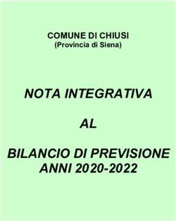 NOTA INTEGRATIVA AL BILANCIO DI PREVISIONE ANNI 2020-2022 - COMUNE DI CHIUSI (Provincia di Siena)
