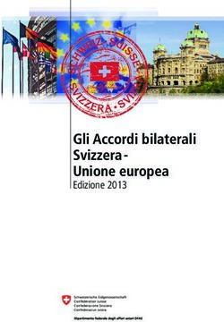 Gli Accordi bilaterali Svizzera - Unione europea - Edizione 2013