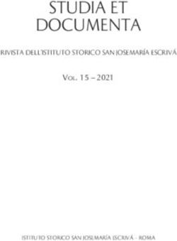 STUDIA ET DOCUMENTA VOL. 15 2021 - RIVISTA DELL'ISTITUTO STORICO SAN JOSEMARÍA ESCRIVÁ - DIALNET