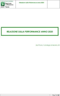 RELAZIONE SULLA PERFORMANCE ANNO 2020 - Asst Pavia, il privilegio di essere utili - ASST ...