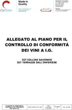 ALLEGATO AL PIANO PER IL CONTROLLO DI CONFORMITÀ DEI VINI A I.G - IGT COLLINE SAVONESI IGT TERRAZZE DELL'IMPERIESE