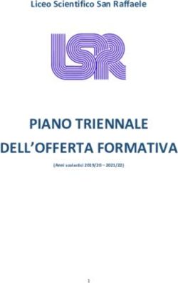 PIANO TRIENNALE DELL'OFFERTA FORMATIVA - Liceo Scientifico San Raffaele
