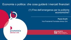 Economia o politica: che cosa guiderà i mercati finanziari - economiche? (1) Fine dell'emergenza per le politiche - Prometeia