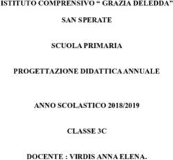ISTITUTO COMPRENSIVO " GRAZIA DELEDDA" SAN SPERATE SCUOLA PRIMARIA PROGETTAZIONE DIDATTICA ANNUALE ANNO SCOLASTICO 2018/2019 CLASSE 3C DOCENTE : ...