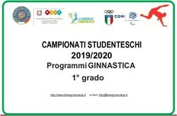 CAMPIONATI STUDENTESCHI - 2019/2020 Programmi GINNASTICA 1 grado