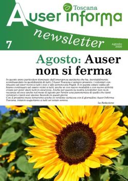 Agosto: Auser non si ferma - AUSER Toscana