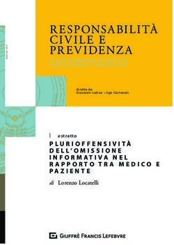 INFORMATIVA NEL RAPPORTO TRA MEDICO E