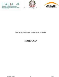 MAROCCO NOTA SETTORIALE MACCHINE TESSILI - Mercato Globale