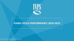 PIANO DELLA PERFORMANCE 2020-2022 - Direzione Centrale Pianificazione e Controllo di Gestione - Portale della Performance