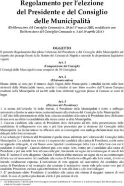 Regolamento per l'elezione del Presidente e del Consiglio delle Municipalità