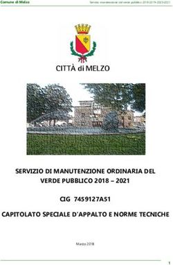 SERVIZIO DI MANUTENZIONE ORDINARIA DEL VERDE PUBBLICO 2018 - 2021 CIG 7459127A51 CAPITOLATO SPECIALE D'APPALTO E NORME TECNICHE