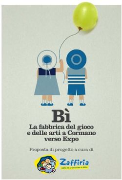 Bì La fabbrica del gioco e delle arti a Cormano verso Expo - Proposta di progetto a cura di - Zaffiria