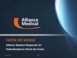 CARTA DEI SERVIZI Alliance Medical Diagnostic Srl Poliambulatorio Check-Up Center