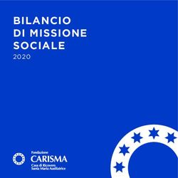 BILANCIO DI MISSIONE SOCIALE 2020 - Fondazione Carisma