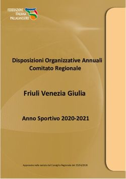 Friuli Venezia Giulia - Disposizioni Organizzative Annuali Comitato Regionale - Anno Sportivo 2020-2021 - FIP