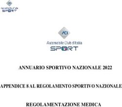 ANNUARIO SPORTIVO NAZIONALE 2022 APPENDICE 8 AL REGOLAMENTO SPORTIVO NAZIONALE REGOLAMENTAZIONE MEDICA