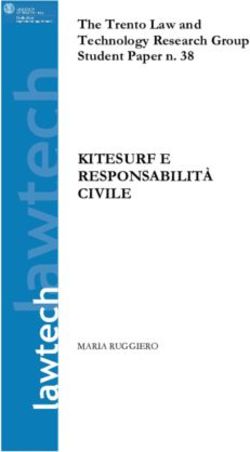KITESURF E RESPONSABILITÀ CIVILE - MARIA RUGGIERO - The Trento Law and Technology Research Group Student Paper n. 38 - Unitn