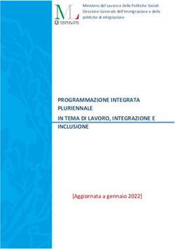 PROGRAMMAZIONE INTEGRATA PLURIENNALE IN TEMA DI LAVORO, INTEGRAZIONE E INCLUSIONE 2021-2027