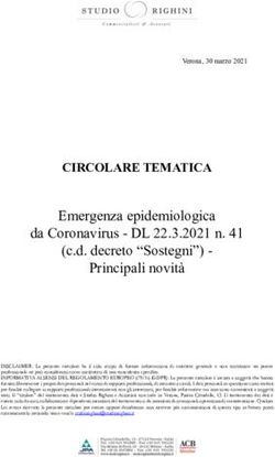 CIRCOLARE TEMATICA Emergenza epidemiologica da Coronavirus - DL 22.3.2021 n. 41 - Principali novità