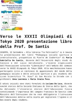 Verso le XXXII Olimpiadi di Tokyo 2020 presentazione libro della Prof. De Santis