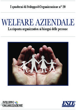 Welfare aziendale la risposta organizzativa ai bisogni delle persone - ORGANIZZAZIONE