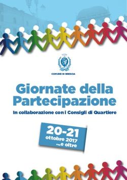 Giornate della Partecipazione - 20-21 ottobre 2017 ...e oltre In collaborazione con i Consigli di Quartiere - Comune di Brescia