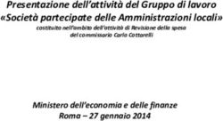 Presentazione dell'attività del Gruppo di lavoro "Società partecipate delle Amministrazioni locali"