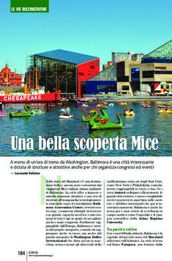 Una bella scoperta Mice - A meno di un'ora di treno da Washington, Baltimora è una città interessante - Master Meeting
