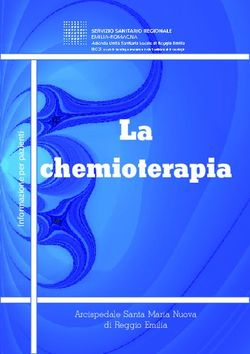La chemioterapia Arcispedale Santa Maria Nuova di Reggio Emilia - ASMN