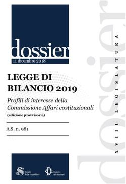 LEGGE DI BILANCIO 2019 - Profili di interesse della Commissione Affari costituzionali - Senato