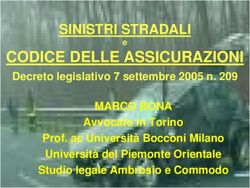 CODICE DELLE ASSICURAZIONI - Decreto legislativo 7 settembre 2005 n. 209 SINISTRI STRADALI