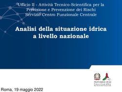 Analisi della situazione idrica a livello nazionale - Ufficio II - Attivit&agrave; Tecnico-Scientifica per la Previsione e Prevenzione dei Rischi ...