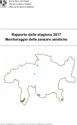 Rapporto della stagione 2017 Monitoraggio delle zanzare asiatiche