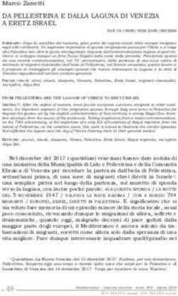 Marco Zanetti DA PELLESTRINA E DALLA LAGUNA DI VENEZIA A ERETZ ISRAEL