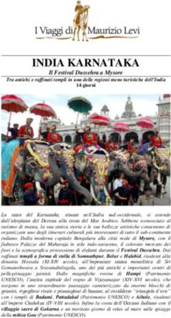 INDIA KARNATAKA - I Viaggi di Maurizio Levi