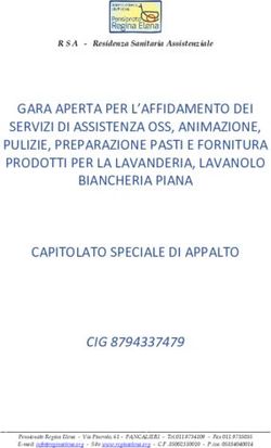 GARA APERTA PER L'AFFIDAMENTO DEI SERVIZI DI ASSISTENZA OSS, ANIMAZIONE, PULIZIE, PREPARAZIONE PASTI E FORNITURA PRODOTTI PER LA LAVANDERIA ...
