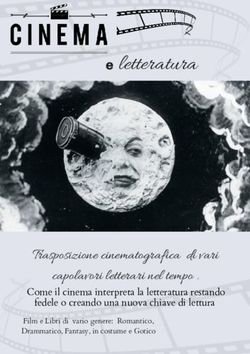 Letteratura - Trasposizione cinematografica di vari capolavori letterari nel tempo - Comune di Valdagno