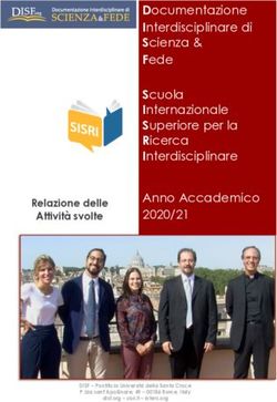 Documentazione Interdisciplinare di Scienza & Fede Scuola Internazionale Superiore per la Ricerca Interdisciplinare