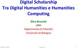 DIGITAL SCHOLARSHIP TRA DIGITAL HUMANITIES E HUMANITIES COMPUTING - DINO BUZZETTI - CENTRO INTERDIPARTIMENTALE MEDIHUM