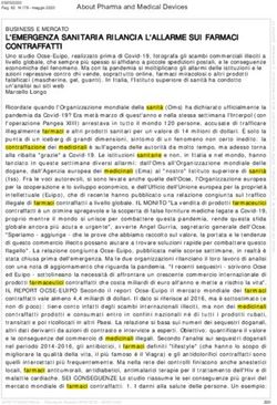 L'EMERGENZA SANITARIA RILANCIA L'ALLARME SUI FARMACI CONTRAFFATTI