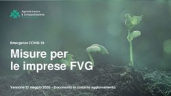 Misure per le imprese FVG - Emergenza COVID-19 Versione 31 maggio 2020 - Documento in costante aggiornamento