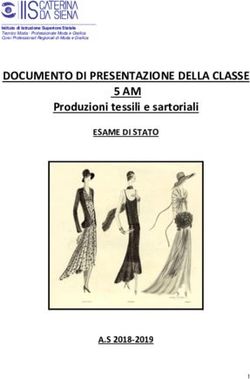 DOCUMENTO DI PRESENTAZIONE DELLA CLASSE 5 AM - Produzioni tessili e sartoriali ESAME DI STATO - A.S 2018-2019