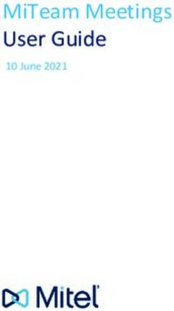 MITEAM MEETINGS USER GUIDE - 10 JUNE 2021 - MITEL