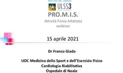 PRO.M.I.S. 15 aprile 2021 - Dr Franco Giada UOC Medicina dello Sport e dell'Esercizio Fisico